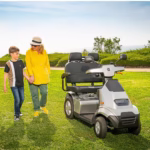 Afiscooter S4 All Terrain 2 seater parked in play park