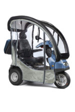 Blue Afiscooter S3 Single Seat with Rain Cover Golf Tire