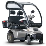 Silver Afiscooter S4 Dual Seat Mobility Scooter with Canopy and Golf Tire