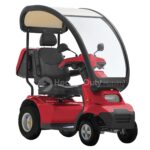 Red Afiscooter S4 Mobility Scooter with Canopy and Golf Tire