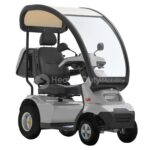 Silver Afiscooter S4 Mobility Scooter with Canopy and Golf Tire