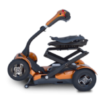 Semi Folded View of EV-Rider Teqno Heavy Duty Auto Folding Travel Mobility Scooter