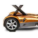 Rear Tire View of EV-Rider Transport AF + Auto Folding Lightweight Travel Mobility Scooter