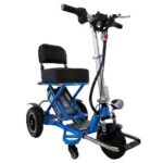 Blue Color of Enhance Mobility Triaxe Sport Heavy Duty Folding Travel Mobility Scooter