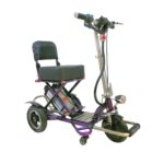 Purple Color of Enhance Mobility Triaxe Sport Heavy Duty Folding Travel Mobility Scooter