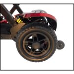 Rear Tire View of Enhance Mobility Transformer Auto-Folding Travel Mobility Scooter