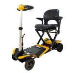 Yellow Color of Enhance Mobility Transformer Auto-Folding Travel Mobility Scooter