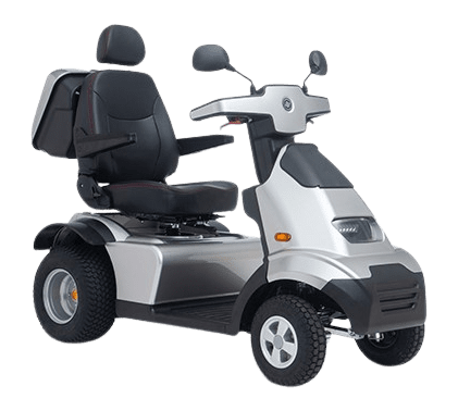 Afiscooter S4 mobility scooter in profile view