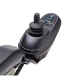 Close-up view of the joystick mount on the Merits EZ-GO / EZ-GO Deluxe wheelchair, showcasing the design and functionality of the control interface.