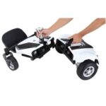 Portable view of the Merits EZ-GO / EZ-GO Deluxe wheelchair, demonstrating its ability to be easily folded or disassembled for convenient transport and storage