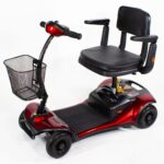 Left Quarter View of Shoprider Dasher 4 4-Wheel Lightweight Travel Mobility Scooter - GK8