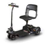 Black Color of Shoprider Echo Folding Lightweight Folding Mobility Scooter - FS777