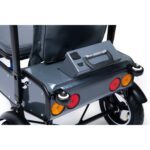 Close-up of the eFOLDi Explorer's back showing the tail lights and control panel, detailing the scooter's safety features and user-friendly controls.