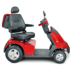 Side View of Red Afiscooter S4 Mobility Scooter