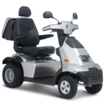 Silver Afiscooter S4 Mobility Scooter with Golf Tire