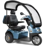 Blue Afiscooter S3 Mobility Scooter with Canopy and Golf Tire