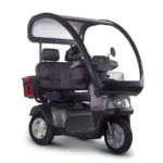 Gray Afiscooter S3 Dual Seat Canopy Mobility Scooter