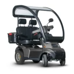 Gray Afiscooter S4 Dual Seat Mobility Scooter with Canopy and Golf Tire
