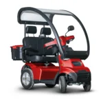 Red Afiscooter S4 Dual Seat with Canopy Mobility Scooter