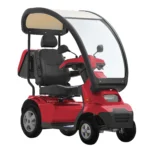 Red Afiscooter S4 Mobility Scooter with Canopy