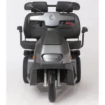 Front View Gray Afiscooter S3 Dual Seat Mobility Scooter with Golf Tires