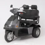 Side View of Gray Afiscooter S3 Dual Seat Mobility Scooter with Golf Tires