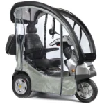 Silver Afiscooter S3 Fully Enclosed Canopy Off-Road-Wheels 3-Wheel