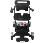 Front view of the Bangeran Titan Mobility scooter showing the seat, armrests, and footrests.