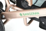 Close up of frame with Bangeran logo on Pegasus Cerebral Palsy power wheelchair.