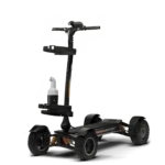 Angled Front view of Gray CycleBoard X Quad 3000 electric golf scooter