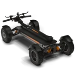 Folded view of CycleBoard X-Quad 3000 electric scooter for easy storage and transport