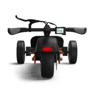 Folded Rear view of CycleBoard Rover three wheel electric scooter